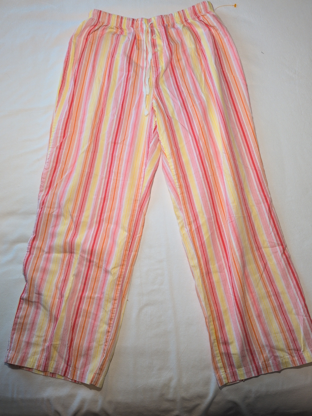 delicates Pink, Yellow & White Striped Lounge Pants